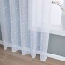 Прозрачно перде 245x140см. „ВАЛЕНСИЯ“, с релефни помпони и райета цвят натурален  с ленена визия за релса и корниз Код-2023400