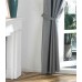 Комплект 2бр. 100% Блекаут завеси с Халки  »München Dark« с Коланчета, 3 размера, Пълно Затъмняване, десен „Рибена кост“, Цвят Сив код-202410-2-004