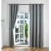 Комплект 2бр. 100% Блекаут завеси с Халки  »München Dark« с Коланчета, 3 размера, Пълно Затъмняване, десен „Рибена кост“, Цвят Сив код-202410-2-004