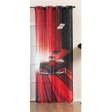Детска Завеса Формула 1 »Seoul Collection« с ленена текстура 245х140 см , плюс коланче, с вградени метални халки за тръбен корниз, код-2024120-004