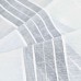 Комплект 2 бр. пердета визия на лен 245х140 см. „Франкфурт“ с коланчета на хоризонтални райета за тръбен корниз цвят Бял-Сив код-202460-2-001