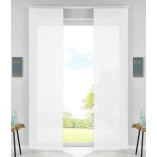 2 бр. Японска Стена Воал 245х60 см. с включен комплект за окачване на обикновени релси, Цвят Бял код-85589N2-018
